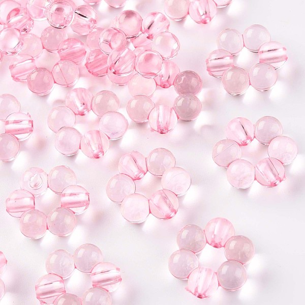 

PandaHall Transparent Acrylic Bead Frames, Flower, Pink, 16.5x15.5x6mm, Hole: 2mm, about 674pcs/500g Acrylic Flower Pink