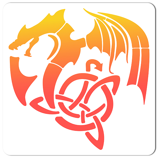 

PandaHall GORGECRAFT Large Dragon Stencils 12x12 Inch Animal Stencil Reusable Template Decoration for Painting on Wood Wall Scrapbook Card...