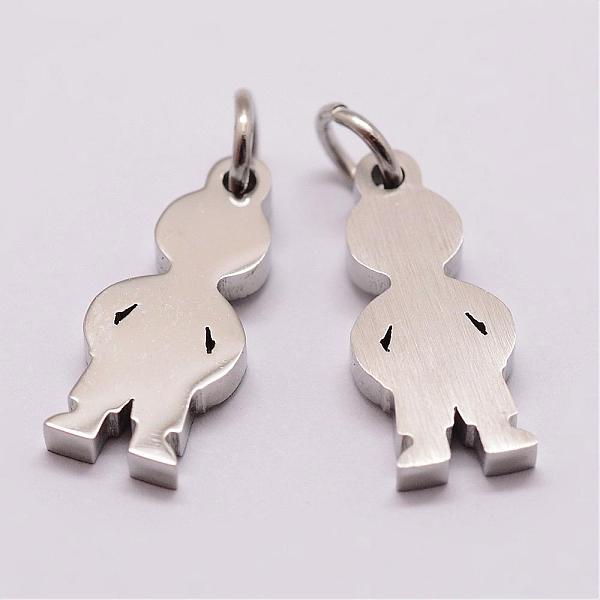 

PandaHall 316 Surgical Stainless Steel Pendants, Boy Silhouette Pendants, Stainless Steel Color, 16x7x2mm, Hole: 3mm 316 Surgical Stainless...