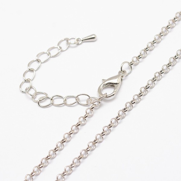 

PandaHall Iron Cable Chain Necklace Making, with Lobster Claw Clasps, Platinum, 27.95 inch~31.49 inch, 2.5mm Iron