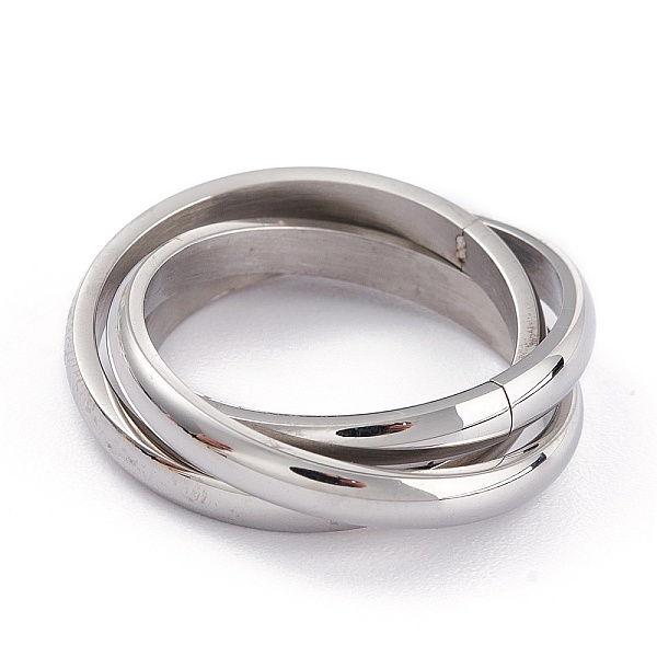 

PandaHall Unisex 304 Stainless Steel Finger Rings, Criss Cross Rings, Stainless Steel Color, Size 6~9, 2.8~7mm, Inner Diameter: 16.5~18.9mm...