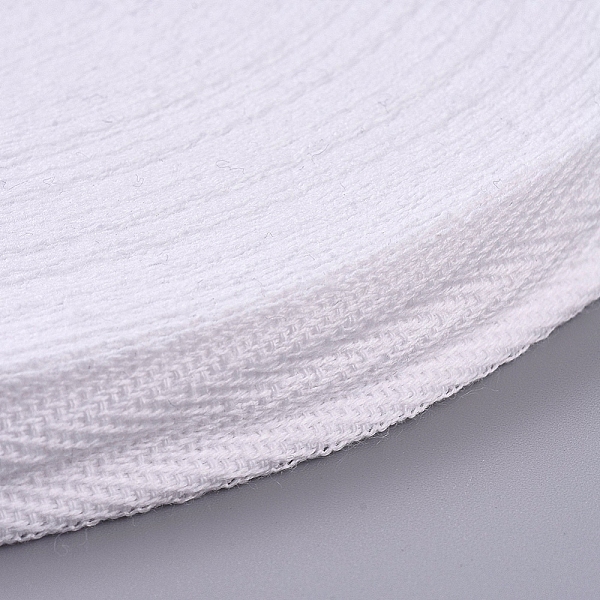 

PandaHall Cotton Ribbons, Herringbone Ribbon, for Jewelry Making, White, 5/8 inch(15mm), 45m/roll Cotton White