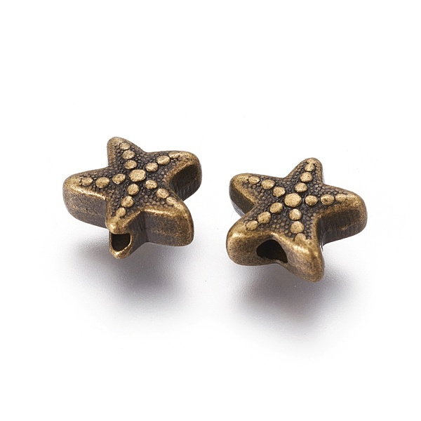 

PandaHall Tibetan Style Alloy Beads, Cadmium Free & Nickel Free & Lead Free, Starfish/Sea Stars, Antique Bronze, 10x11x5mm, Hole: 2mm Alloy...