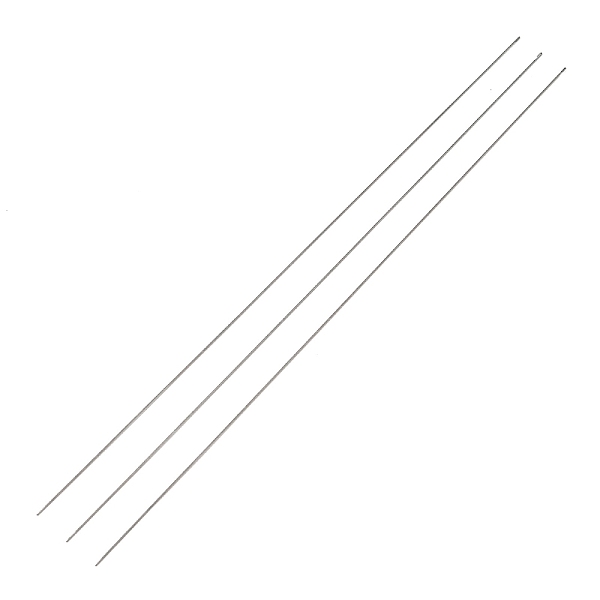 

PandaHall Steel Beading Needles with Hook for Bead Spinner, Curved Needles for Beading Jewelry, Stainless Steel Color, 25.3x0.06cm Steel