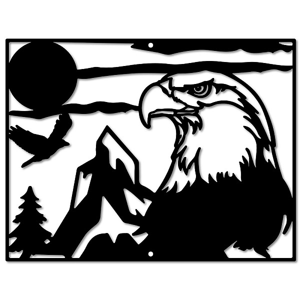 

PandaHall Iron Wall Signs, Metal Art Wall Decoration, for Living Room, Home, Office, Garden, Kitchen, Hotel, Balcony, Eagle, 230x300x1mm...