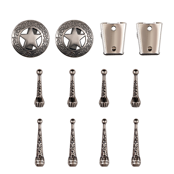 

PandaHall CHGCRAFT 12Pcs 4Styles Bolo Tie Findings Kit Including Bolo Tie Slide Clasp and Alloy Cord Ends for DIY Bolo Tie Making, Antique...
