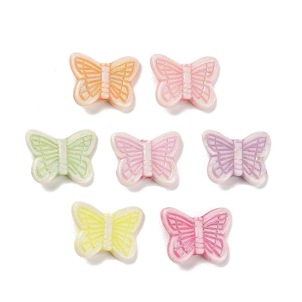 

PandaHall Plastics Beads, Craft Beads, Butterfly, Mixed Color, 11.5x14.5x4mm, Hole: 1.8mm, 1020pcs/500g Plastic Butterfly Multicolor
