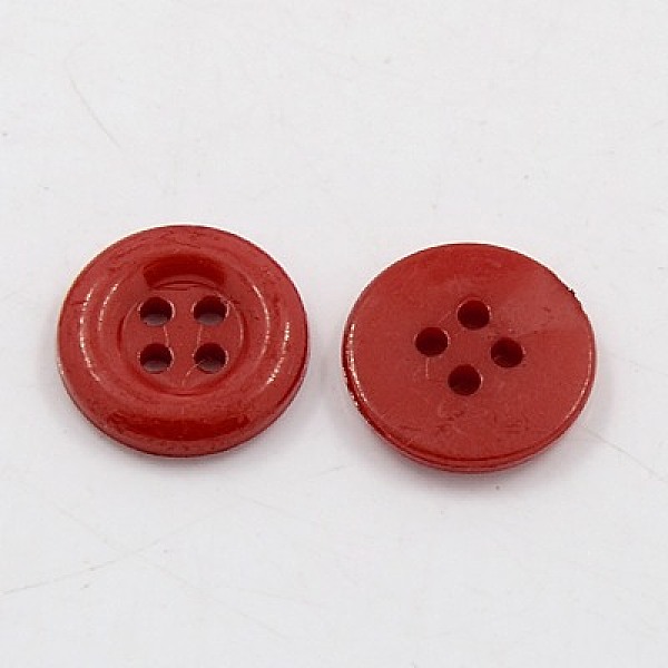 

PandaHall Acrylic Shirt Buttons, Plastic Sewing Buttons for Costume Design, 4-Hole, Dyed, Flat Round, Dark Red, 12x2mm, Hole: 1mm Acrylic...