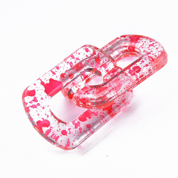 

PandaHall Transparent Acrylic Linking Rings, Quick Link Connectors, for Cable Chains Making, Twist Oval, Red, 30.5x20.5x4mm, Inner Diameter...