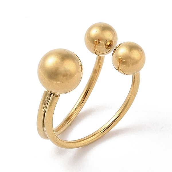 

PandaHall Ion Plating(IP) 304 Stainless Steel Round Cuff Rings for Women, Real 18K Gold Plated, Inner Diameter: 17mm 304 Stainless Steel...