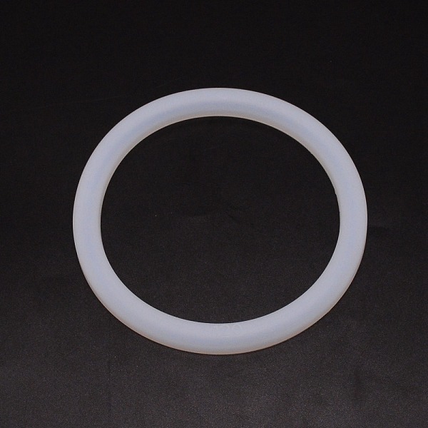 

PandaHall DIY Bangle Silicone Molds, Resin Casting Molds, For UV Resin, Epoxy Resin Jewelry Making, Ring, White, 140x10.5mm, Inner Diameter...