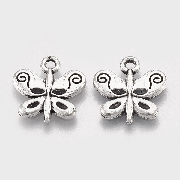

PandaHall Tibetan Style Alloy Charms, Butterfly with Createc for You, Lead Free & Cadmium Free, Antique Silver, 13x13x1.5mm, Hole: 1.5mm...