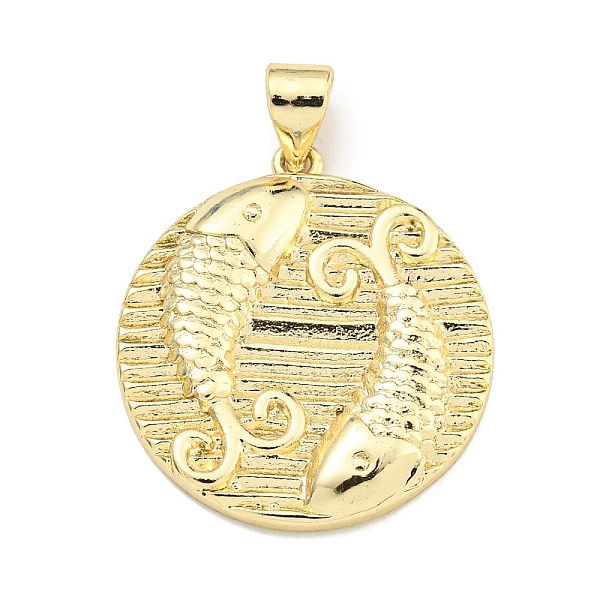 

PandaHall Brass Pendants, Real 18K Gold Plated, Pisces, 23x20.8x3mm, Hole: 6x4mm Brass Pisces