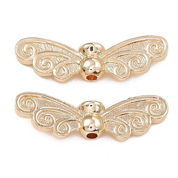 

PandaHall Rack Plating Brass Beads, Long-Lasting Plated, Butterfly Wing, Real 14K Gold Plated, 7x22.5x4mm, Hole: 1.4mm Brass Butterfly
