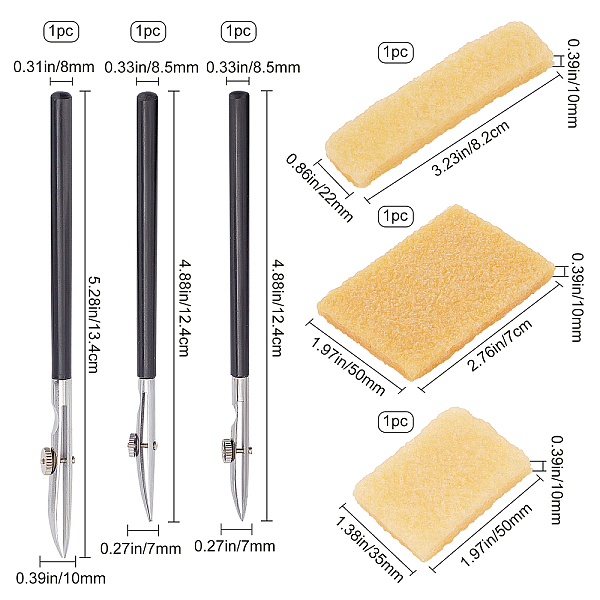 

PandaHall Gorgecraft Drawing Pen, with Rubber Eraser, Mixed Color, 6pcs/set Iron Column Multicolor