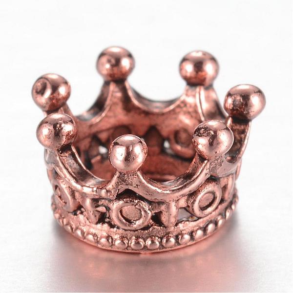 

PandaHall Alloy Beads, Crown, Large Hole Beads, Antique Rose Gold, 10.5x7mm, Hole: 6mm Alloy Crown