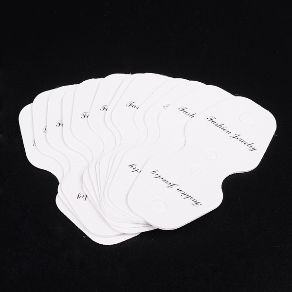 

PandaHall Bracelet Displays Cards, White, 70x31mm Paper Trapezoid White