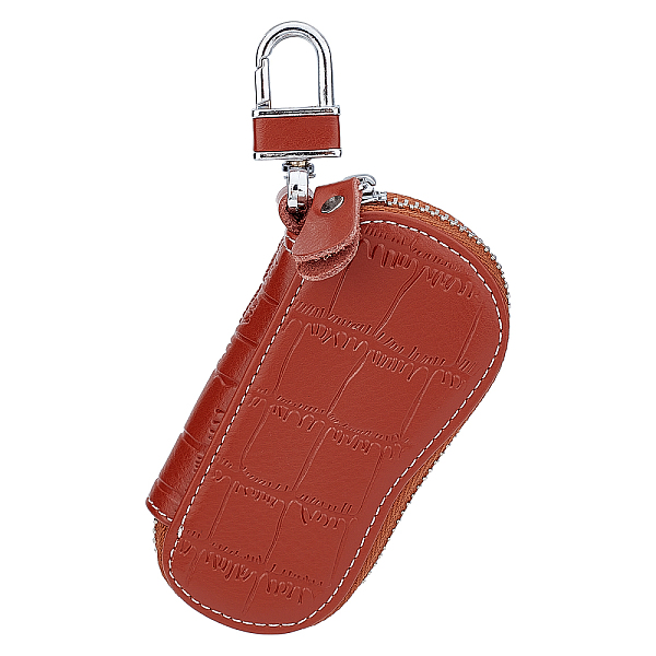PandaHall WADORN Genuine Leather Key Holder Bag, Universal Car Key Fob Bag Leather Keychain Holder with 4 Metal Hooks and Keyring Leather... PandaHall WADORN Genuine Leather Key Holder Bag, Universal Car Key Fob Bag Leather Keychain Holder with 4 Metal Hooks and Keyring Leather...