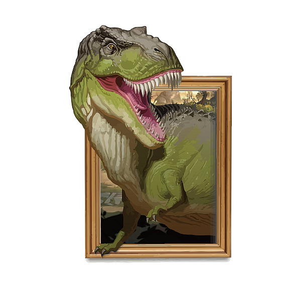 

PandaHall PVC Wall Stickers, Wall Decoration, Dinosaur, 950x330mm, 2 sheets/set PVC Dinosaur