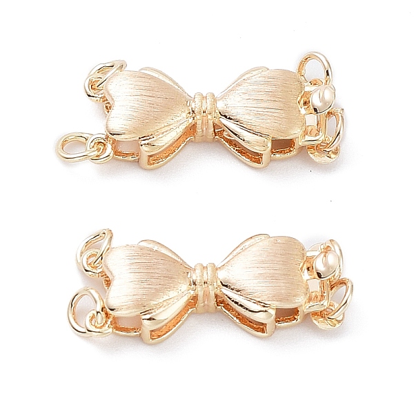 

PandaHall Rack Plating Brass Box Clasps, 2-strand, 4-hole, Long-Lasting Plated, Bowknot, Real 18K Gold Plated, 7.5~8x24x4mm, Hole: 2.3mm...