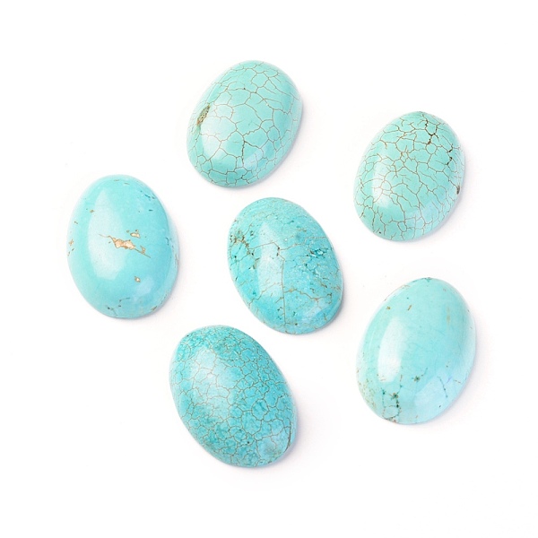 

PandaHall Natural Magnesite Cabochons, Dyed, Oval, Turquoise, 30x20x8mm Magnesite Oval Green