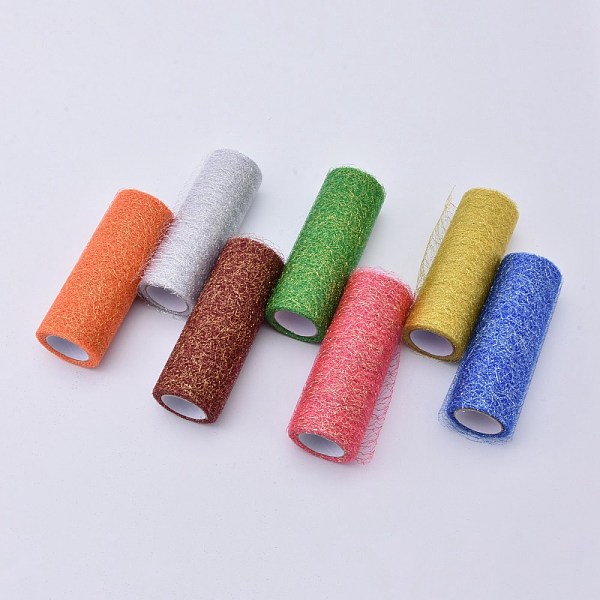 

PandaHall Mesh Ribbon Roll, Spider Web Trim Ribbon Roll, for DIY Craft Gift Packaging, Home Party Wall Decoration, Mixed Color, 6 inch(15cm)..., Multicolor
