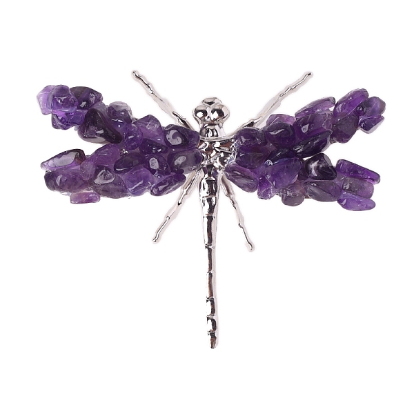 

PandaHall Natural Amethyst Dragonfly Display Decorations, Animal Crafts for Table Decor Home Decor, 100x80mm Amethyst Dragonfly