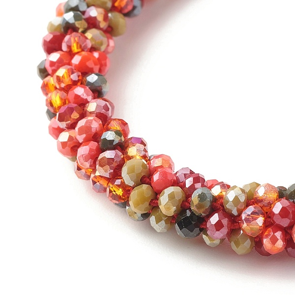 Bling Glass Beads Braided Stretch Bracelet