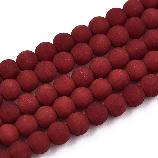 

PandaHall Opaque Glass Beads Strands, Frosted, Round, Dark Red, 4~4.5mm, Hole: 0.8mm, about 97~99pcs/strand, 14.76 inch~14.96 inch...