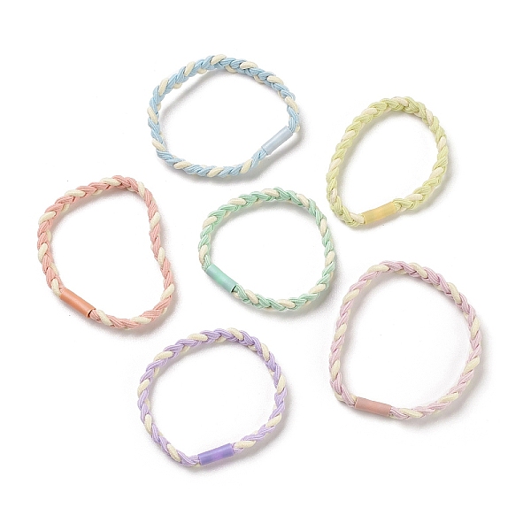 

PandaHall Nylon Elastic Hair Ties, Ponytail Holder, with Plastic Beads, Girls Hair Accessories, Mixed Color, 4.7~7mm, Inner Diameter: 41.8mm..., Multicolor