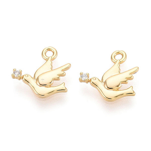Brass Micro Pave Cl… - image