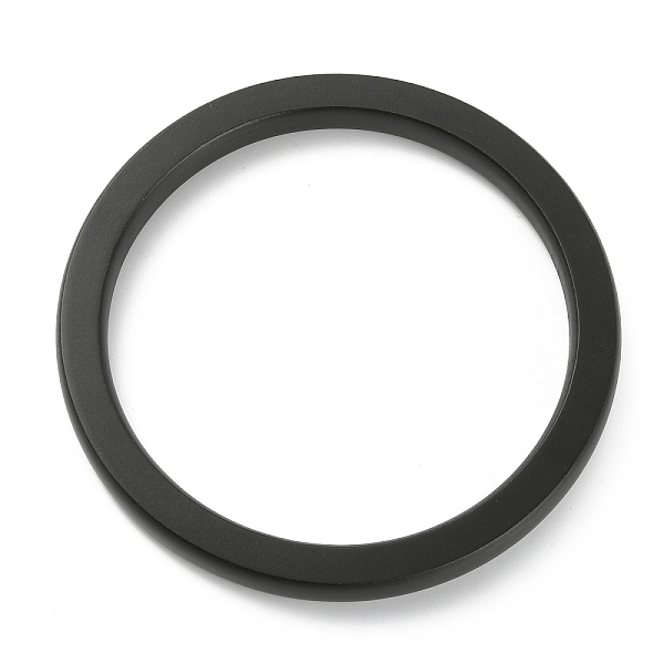 Black Wood Round Ri… - image