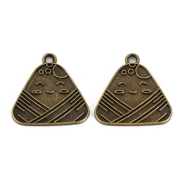 

PandaHall Tibetan Style Alloy Pendant Enamel Settings, Cadmium Free & Lead Free, Dumpling, Antique Bronze, 23x23x1.5mm, Hole: 2mm Alloy Food