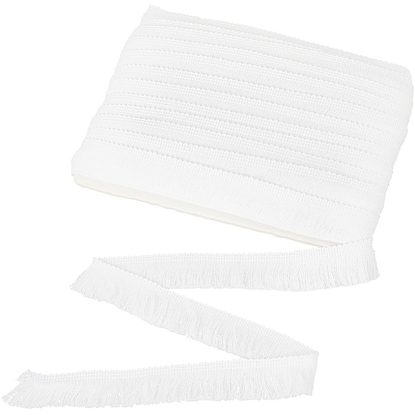 

PandaHall Polyester Ribbons, Curtain Decoration, Costume Accessories, White, 1-1/8 inch(30mm) Polyester None White