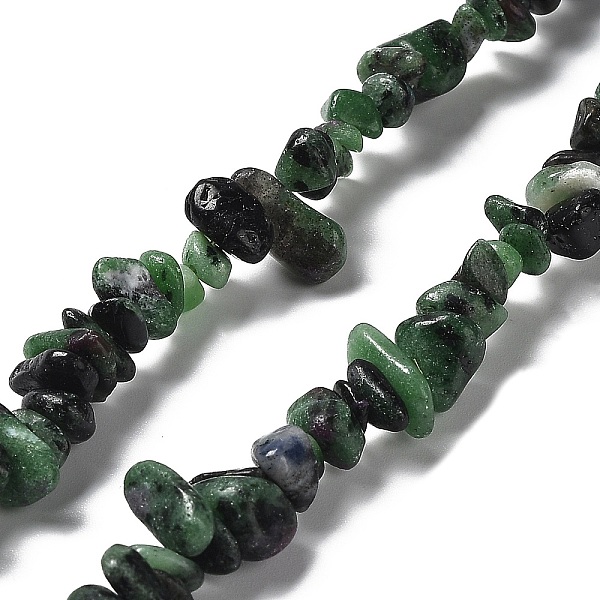 

PandaHall Natural Ruby in Zoisite Beads Strands, Chip, 1~8x5~17x5~8mm, Hole: 0.9~1mm, 30.31~31.50''(77~80cm) Ruby in Zoisite Chip