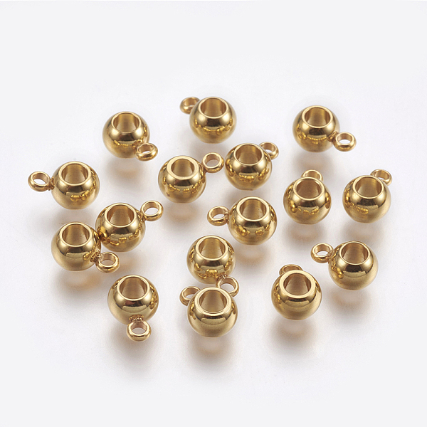 

PandaHall 304 Stainless Steel Tube Bails, Loop Bails, Rondelle, Golden, 8.5x6mm, Hole: 1mm, Inner Diameter: 3mm 304 Stainless Steel Rondelle