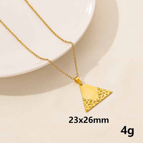 

PandaHall Stylish Stainless Steel Geometric Triangle Pendant Necklace for Women Stainless Steel