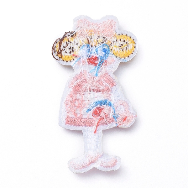 

PandaHall Computerized Embroidery Cloth Iron on/Sew on Patches, Costume Accessories, Appliques, Girl, Colorful, 56x30x2mm Cloth Human