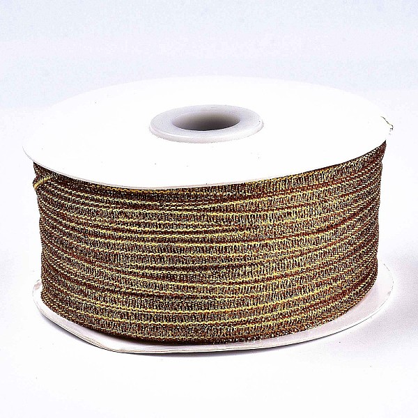 PandaHall Glitter Metallic Ribbon, Sparkle Ribbon, with Silver and Golden Metallic Cords, Valentine's Day Gifts Boxes Packages, Tomato, 1/4...