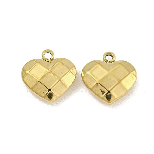 

PandaHall 304 Stainless Steel Charms, Heart Charm, Real 14K Gold Plated, 10.5x10.5x3mm, Hole: 1.2mm 304 Stainless Steel Heart