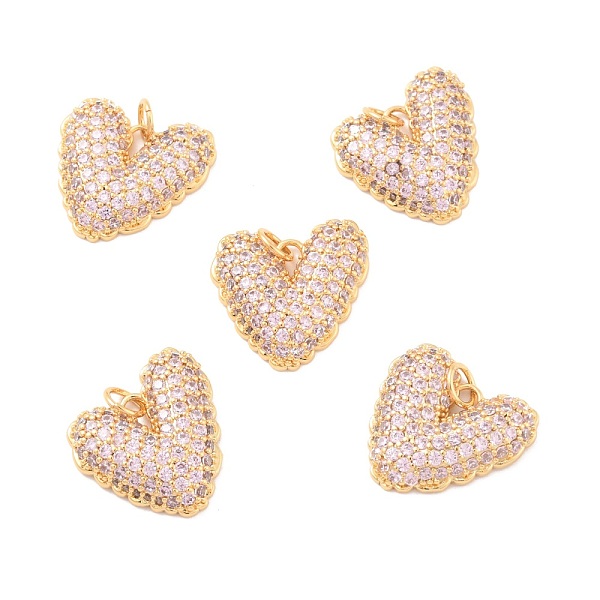 

PandaHall Eco-Friendly Brass Micro Pave Cubic Zirconia Pendants, Long-Lasting Plated, Lead Free & Cadmium Free & Nickel Free, Real 18K Gold..., Pink