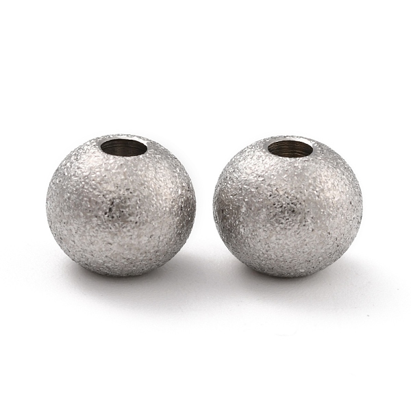 

PandaHall 201 Stainless Steel Beads, Round, Stainless Steel Color, 10x8.5mm, Hole: 3mm 201 Stainless Steel Round