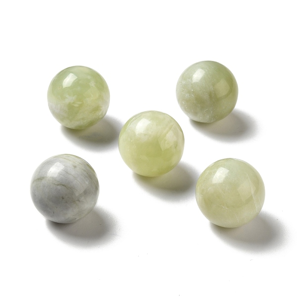 

PandaHall Natural New Jade Beads, No Hole/Undrilled, Round, 25~25.5mm New Jade Round