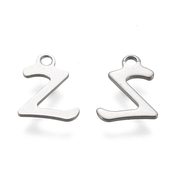 

PandaHall 304 Stainless Steel Charms, Laser Cut, Letter, Stainless Steel Color, Letter.Z, 11x8.5x0.7mm, Hole: 1.5mm 304 Stainless Steel...