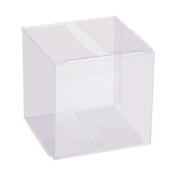 

PandaHall Transparent Plastic PET Box Gift Packaging, Waterproof Folding Cartons, Cube, Clear, 6x6x6cm Plastic Clear