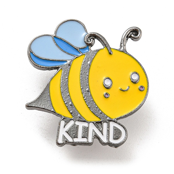 

PandaHall Enamel Pins, Gunmetal Alloy Badge for Women, Bees, 31.5x29.5x2mm Alloy+Enamel Bees Gold