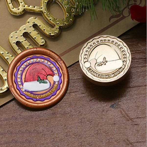 

PandaHall Christmas Series Wax Seal Brass Stamp Head, for Wax Seal Stamp, Golden, Hat, 25x14mm, Inner Diameter: 7.5mm Brass Hat