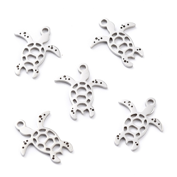 

PandaHall 201 Stainless Steel Charms, Laser Cut, Manual Polishing, Turtle, Stainless Steel Color, 15x13x1mm, Hole: 1.5mm 201 Stainless Steel...