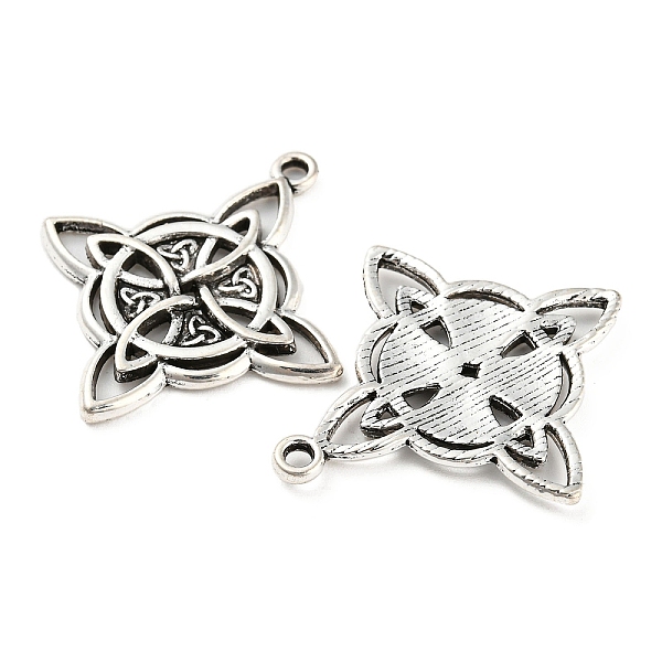 

PandaHall Tibetan Style Alloy Pendants, Cadmium Free & Lead Free, Witches Knot Wiccan Symbol Charms, Antique Silver, 38x34x2.5mm, Hole: 2mm...
