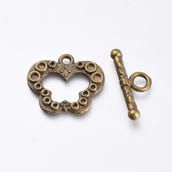 

PandaHall Tibetan Style Alloy Butterfly Toggle Clasps, Nickel Free, Antique Bronze, Butterfly: 19x17x2mm, Hole: 1mm, Bar: 20x8x3mm, Hole...